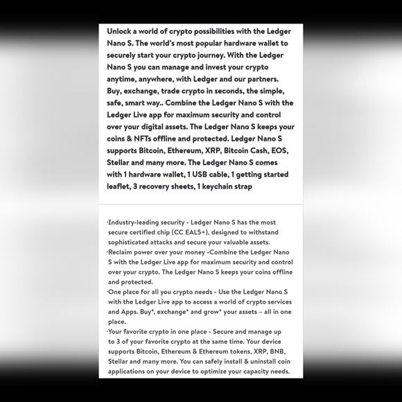 💵NEW Crypto Currency Ledger Nano S - Factory Sealed - Picture 8 of 8